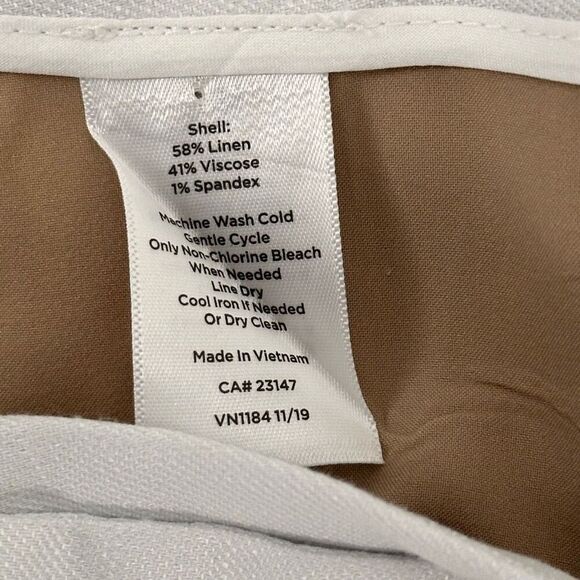 Talbots Linen Blend White Slacks size 18WP - Picture 9 of 10